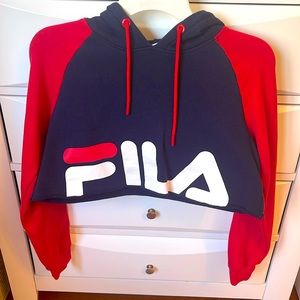 Fila pullover crop top sweat shirt